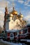 Glowing Domes of Smolensky Cathedral in Novodevichy convent