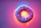 Glowing Donut 4k Wallpaper