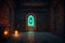 Glowing door is a portal to another world