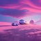 Glowing Easter Eggs In Dreamy Pink Cloud Setting - AI Generated Illustration