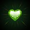 Glowing Emerald Heart for St. Patrick Design
