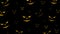 Glowing eyes of monsters in the dark of night. Halloween video animation
