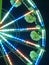 Glowing ferris wheel