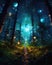 The Glowing Forest: A Dreamer\\\'s Night Journey