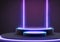 Glowing Futuristic Product Display Stand Podium