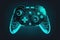 Glowing Gamepad. Concept art. Ai generative