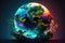 A Glowing Globe of Earth, Fantasy, and Nature - Generative AI