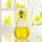 Glowing golden olive oil