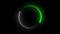 Glowing Green and White Color Neon Light Circle Effect