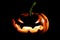 Glowing Halloween jack o\' lantern