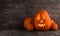 Glowing Halloween pumpkins