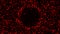 A glowing halo surrounded by the particles of dark red color. Animation. A ring of small circles spreading and becoming