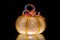 Glowing Hand Blown Glass Pumpkin Multicolor Arts Crafts