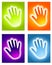 Glowing Handprint Aura Backgrounds