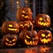 Glowing Harvest: A Spellbinding Halloween Display of Jack-o\'-Lanterns