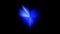 Glowing heart defocused blue radiance motion