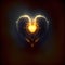 Glowing Heart in Ethereal Void, Made with Generative AI