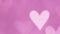 Glowing heart shaped lights sparkling on soft pink background. Romantic Valentine`s day background