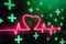 Glowing heartbeat background