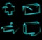 Glowing icon set