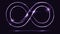 Glowing Infinity Sign. Shining Eternity Symbol