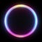 glowing iridescent thin circle of light generative AI