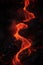 Glowing lava flows with intense heat and texture, perfect for nature documentaries, geological studies, or as a powerful