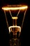 Glowing light bulb filament