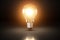 Glowing light bulb. Idea concept. 3D rendered illustration
