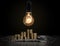 Glowing light bulb, Realisti turn on tungsten