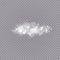 Glowing light effect with many glitter particles isolated on transparent background. Vector starry cloud with dust