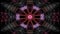 Glowing live mandala multicolored on black background, for spiritual exercises and meditation, concentration training
