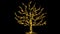 Glowing magic tree motion graphics with night background