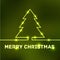 Glowing Merry Christmas typographic card