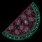 Glowing Mesh 2D Watermelon Piece with Flash Spots