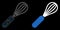 Glowing Mesh Network Baking Beater Icon with Flash Spots
