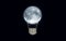 Glowing moon light bulb