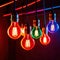 Glowing multicolored lightbulbs indicating diversity and creative ideas