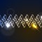 Glowing neon abstract waveform background