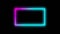 Glowing neon frame abstract background blue pink