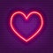 Glowing neon heart vector