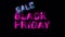 Glowing neon inscription Black Friday Sale.