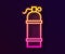 Glowing neon line Aqualung icon isolated on black background. Oxygen tank for diver. Diving equipment. Extreme sport