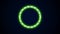 Glowing neon line Bicycle wheel icon isolated on black background. Bike race. Wheel tire air. Sport equipment. 4K Video