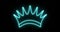 Glowing neon line Crown icon