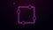 Glowing neon line Electric circuit scheme icon isolated on purple background. Circuit board. 4K Video motion graphic