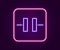 Glowing neon line Electrolytic capacitor icon isolated on black background. Colorful outline concept. Vector