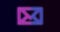 Glowing neon line Envelope icon