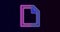 Glowing neon line file Icon