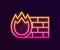 Glowing neon line Firewall, security wall icon isolated on black background. Vector